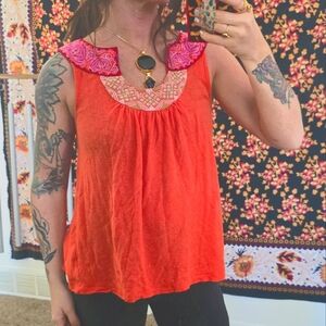 Linen Cotton Sleeveless Tunic Top all natural fibers